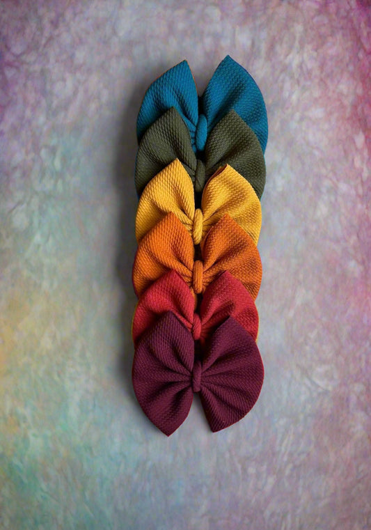 Colorful Jewel Tone hair bow 